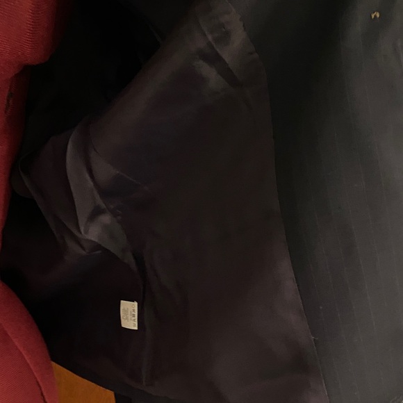 J. Crew Dark Navy Pinstripe Women's Blazer with Button Detail - Picture 6 of 7